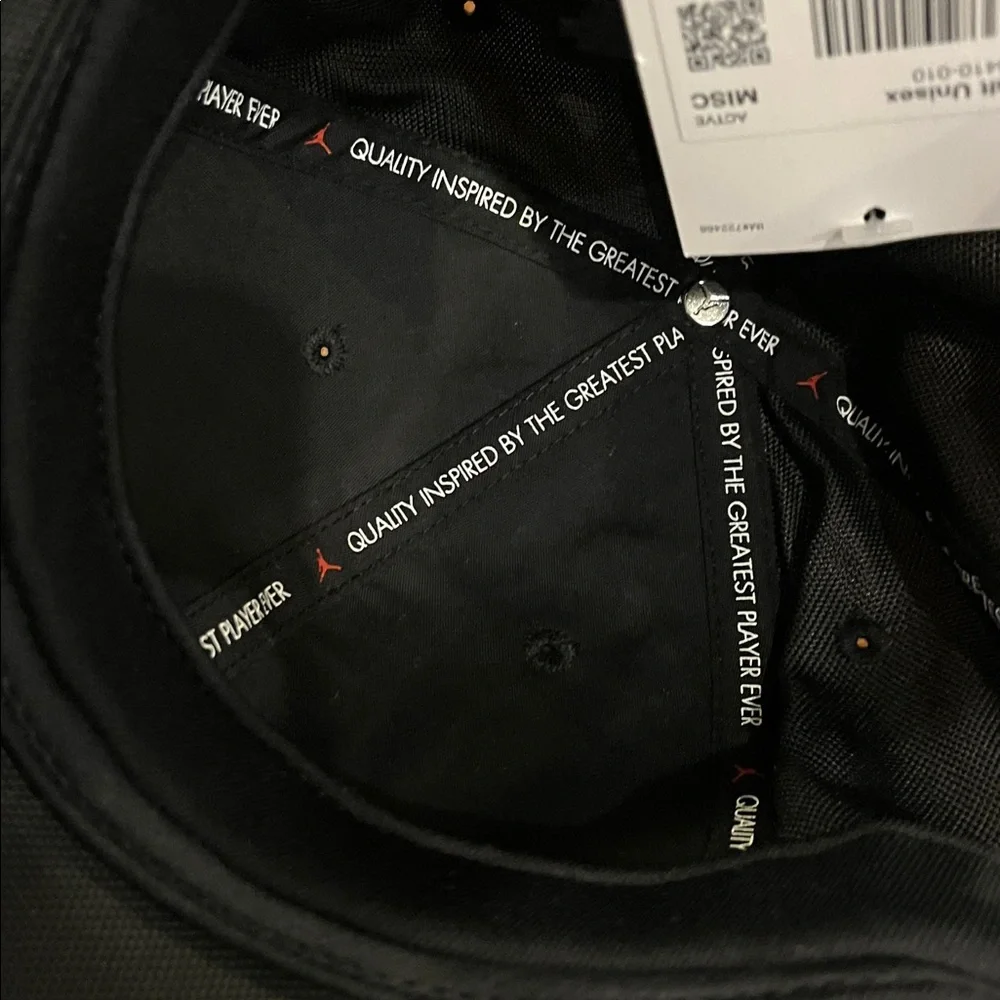 Nike Air Jordan Nylon Hat Cap black new One Size Adult Strap Back